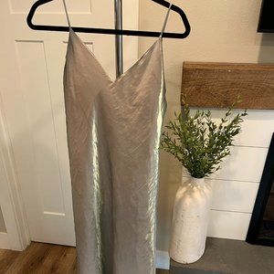VINCE Metallic Slip Dress